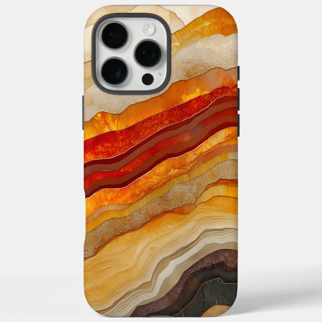 Flowing Layers of Abstract Earth Tones Case-Mate iPhone Case (Back)