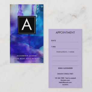 Flowing Light Abstract Watercolor Business Card