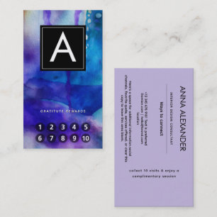 Flowing Light Abstract Watercolor Business Card