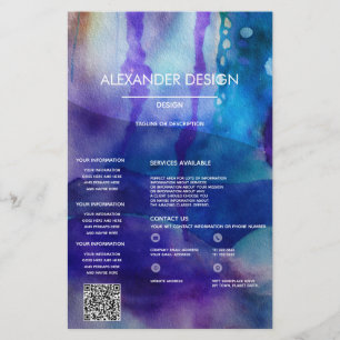 Flowing Light Abstract Watercolor Flyer