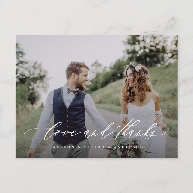 Flowing Love and Thanks Postcard (Front)