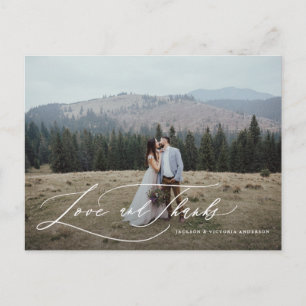Flowing Love and Thanks Postcard
