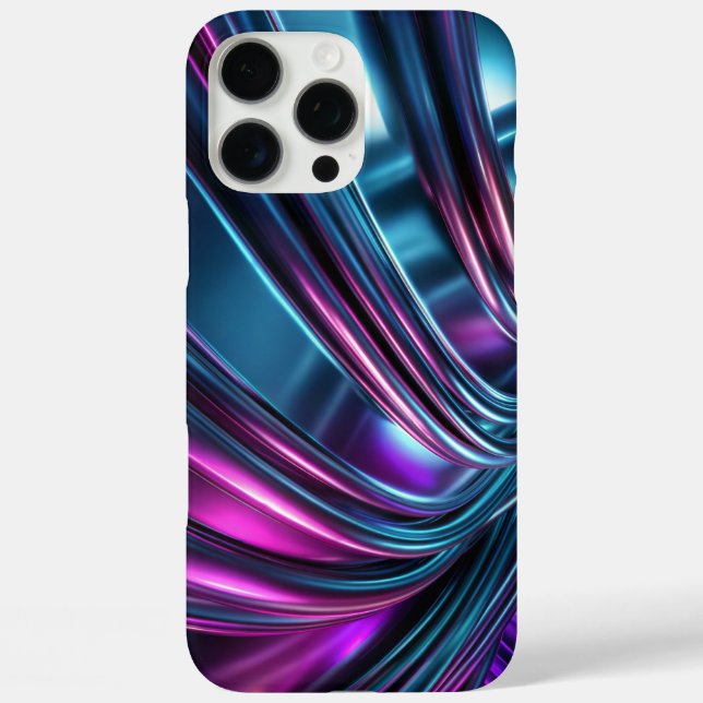 Flowing Metallic Waves Case-Mate iPhone Case (Back)