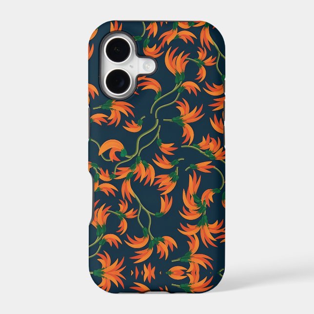  Flowing Orange Floral Pattern (Back)