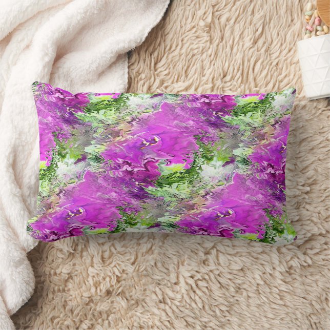 Flowing Petunias..... Lumbar Cushion (Blanket)