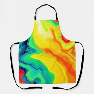 Flowing Rainbow Design Apron
