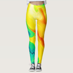 Flowing Rainbow Design Leggings