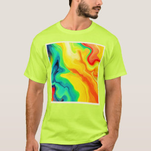 Flowing Rainbow Design T-Shirt