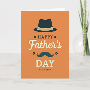 Flowing Script Fathers Card