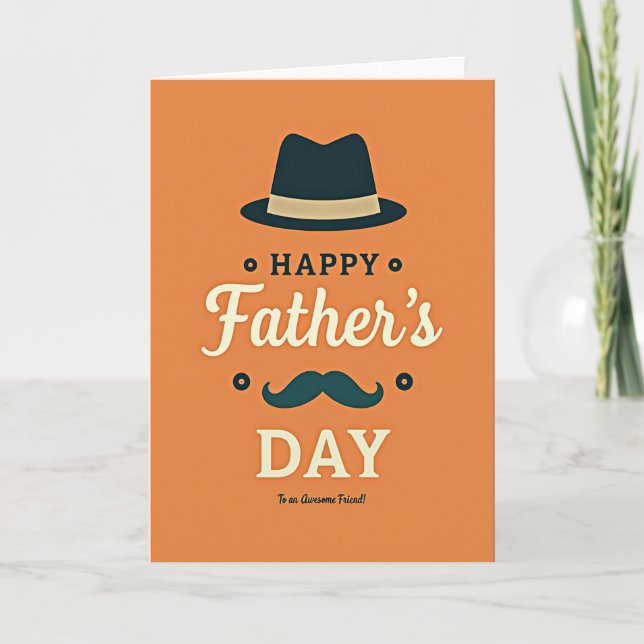 Flowing Script Fathers Card (Front)