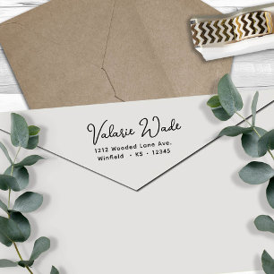 Flowing Script Return Address  Self-inking Stamp