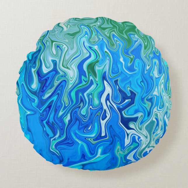 Flowing Seas...... Round Cushion (Front)