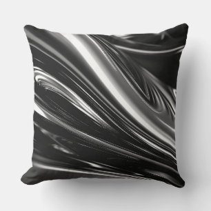 Flowing Silver Metal Cushion
