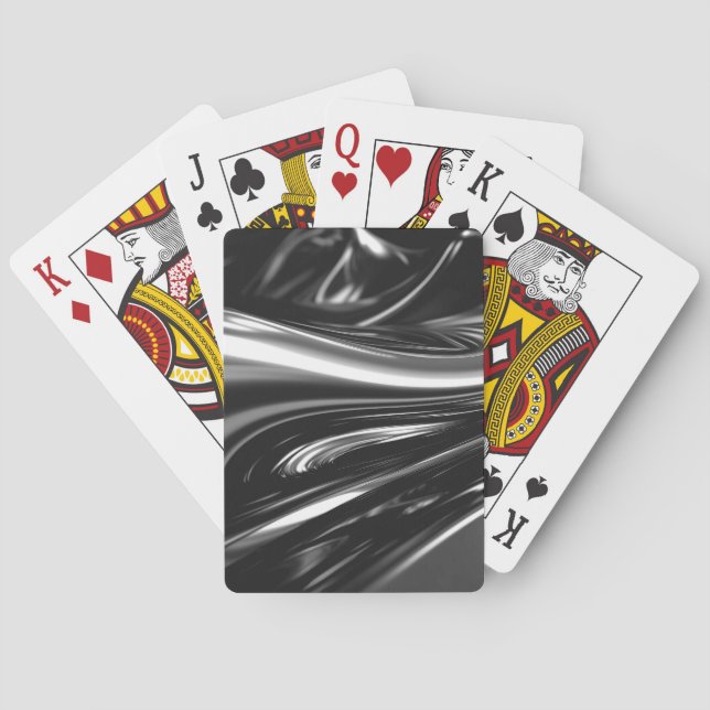 Flowing Silver Metal  Playing Cards (Back)