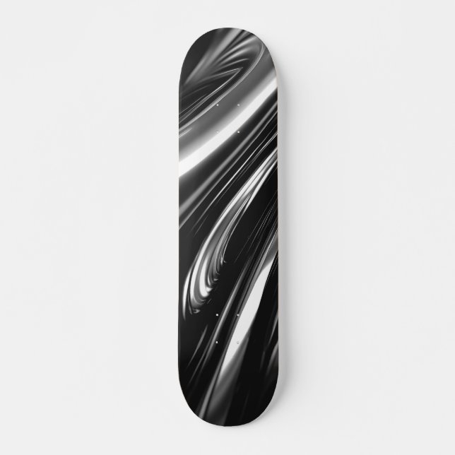 Flowing Silver Metal  Skateboard (Front)