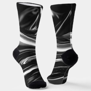 Flowing Silver Metal Socks