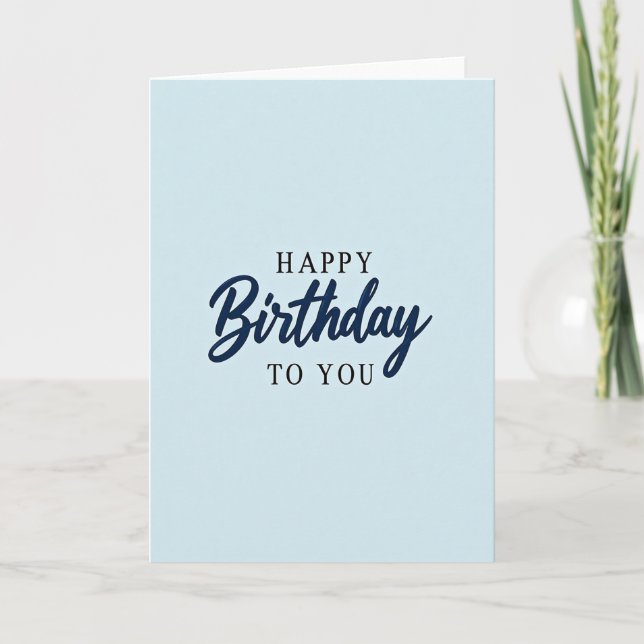 Flowing Text Birthday Card (Front)
