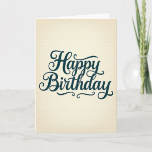 Flowing Typography Birthday Card