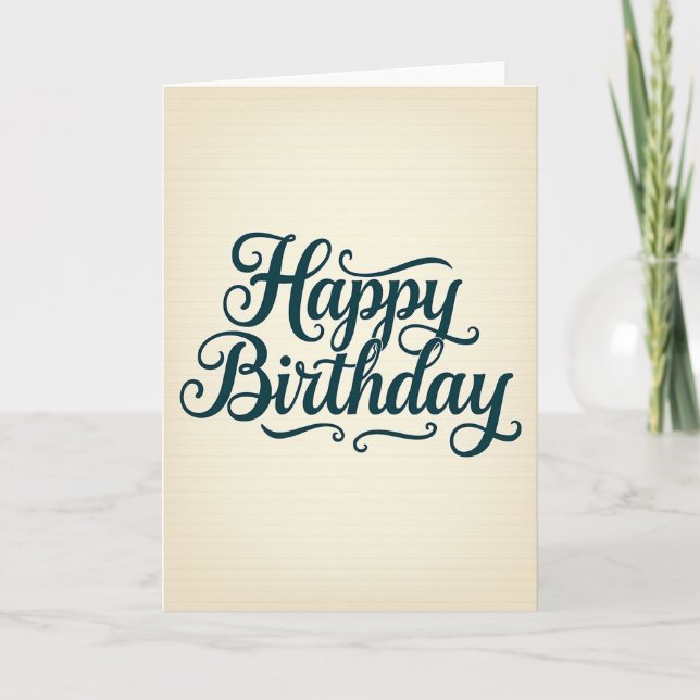 Flowing Typography Birthday Card (Front)