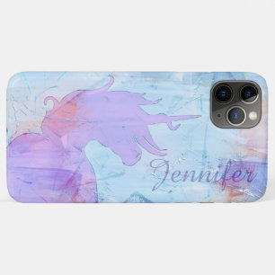 Flowing Unicorn Silhouette (blue painted) iPhone 11 Pro Max Case