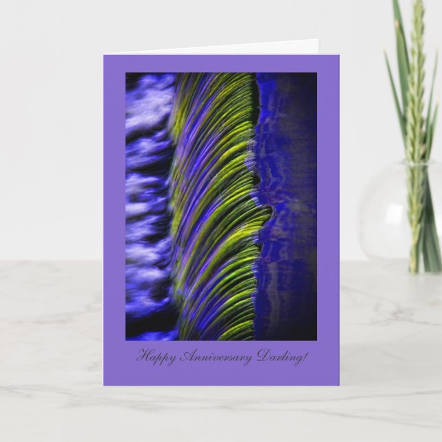 Flowing Water Abstract, Happy Anniversay Darling Card (Front)