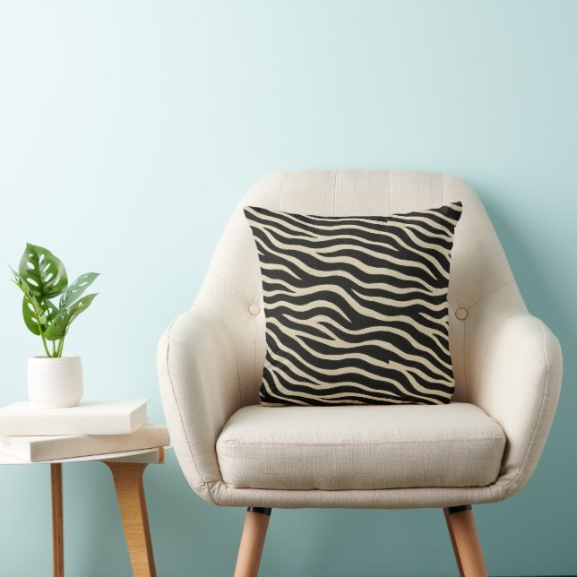 Flowing Zebra Pattern Cushion (Chair)