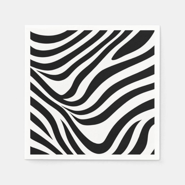 Flowing Zebra Stripes Napkin (Front)