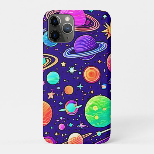 Flowy Neons: Planets & Stars Case-Mate iPhone Case (Back)