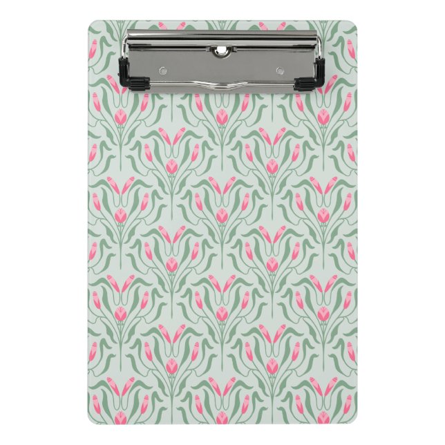 Flowy Pink Bud  Mini Clipboard (Front)