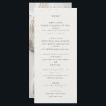 Flowy sculpted ivory wedding menu<br><div class="desc">Elegant wedding menu card featuring a simulated 3D sculpted design on the back with flowing ivory accents. The soft off-white colour palette and minimalist style create a refined,  luxurious feel to complement sophisticated wedding collections.</div>