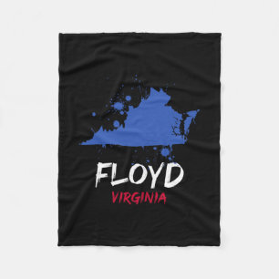 Floyd Virginia Va Paint Splatter Vacation Souvenir Fleece Blanket