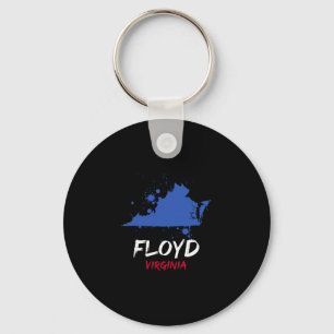 Floyd Virginia Va Paint Splatter Vacation Souvenir Key Ring