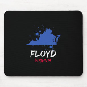 Floyd Virginia Va Paint Splatter Vacation Souvenir Mouse Pad