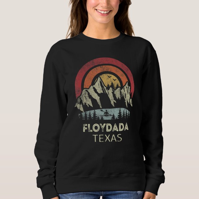 Floydada Texas Mountain Sunset Sunrise Kayaking Sweatshirt (Front)