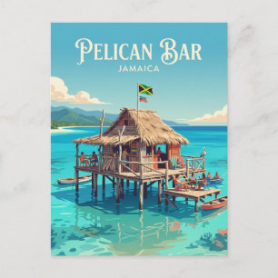 Floyd's Pelican Bar Jamaica Postcard