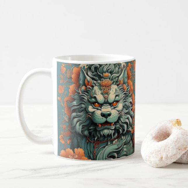 Flu Lion of Wisdom  Coffee Mug (With Donut)