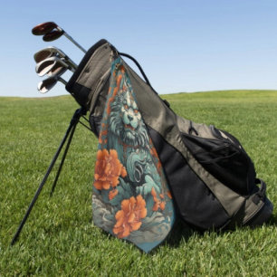 Flu Lion of Wisdom  Golf Towel
