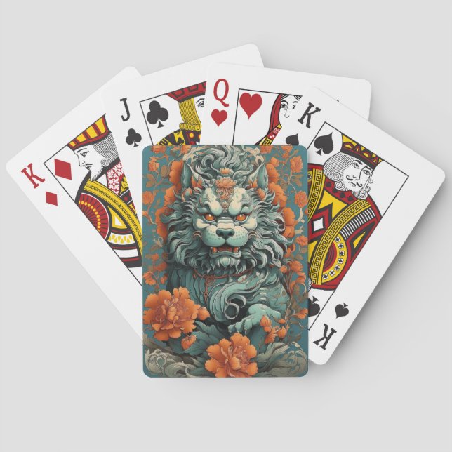 Flu Lion of Wisdom Playing Cards  (Back)
