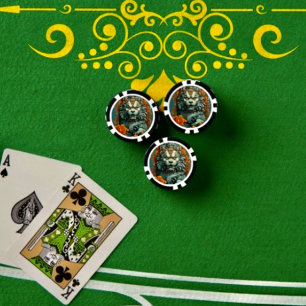 Flu Lion of Wisdom Poker Chip