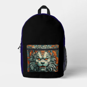 Flu Lion of Wisdom Printed Backpack