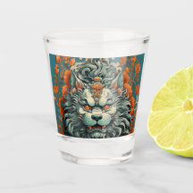 Flu Lion of Wisdom Shot Glass
