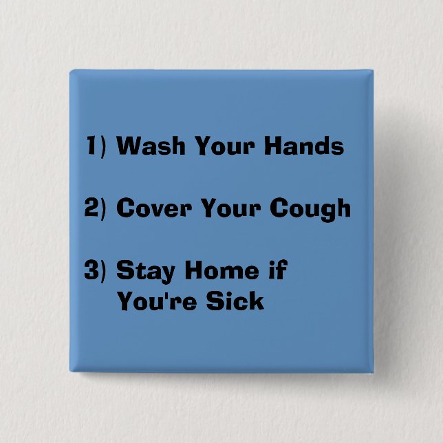 Flu Season 15 Cm Square Badge (Front)