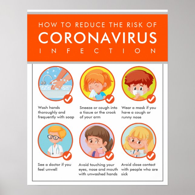 Flu Season Coronavirus Epidemic Preventions Poster (Front)