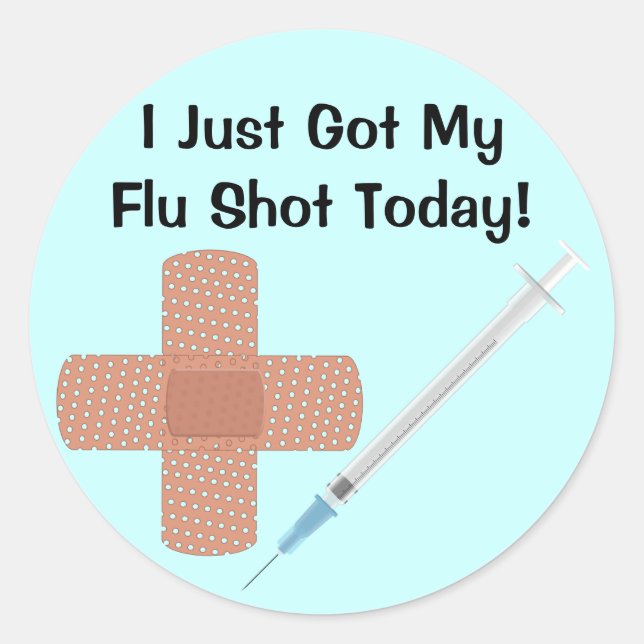 Flu Vaccine Sticker (Front)