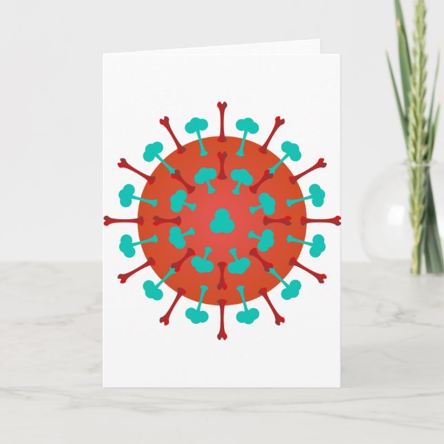Flu Virus Greeting Cards (Front)