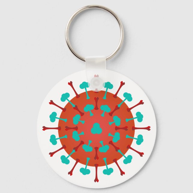 Flu Virus Keychain (Front)