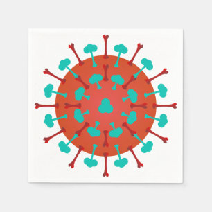 Flu Virus Paper Napkins