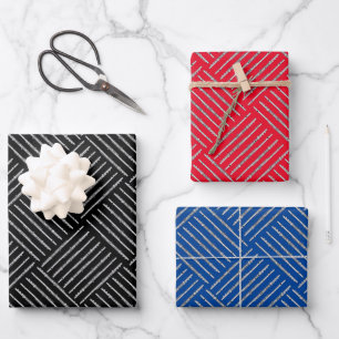 Flue Crosshatch Wrapping Paper Sheet