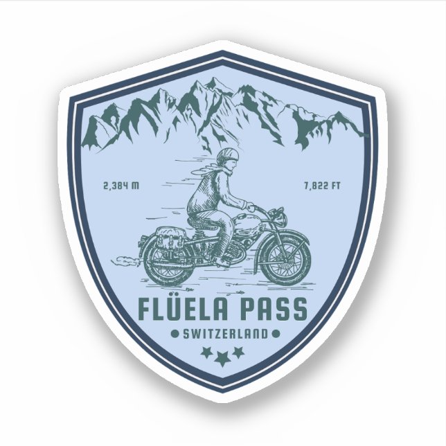 Flüela Pass swiss–alps motorcycle tour (Front)