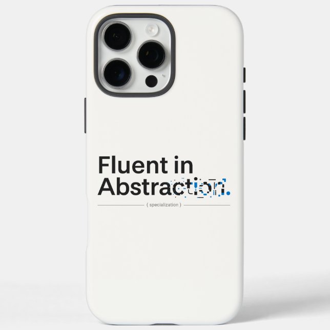 Fluent in Abstraction Minimalist Tech Case (Back)
